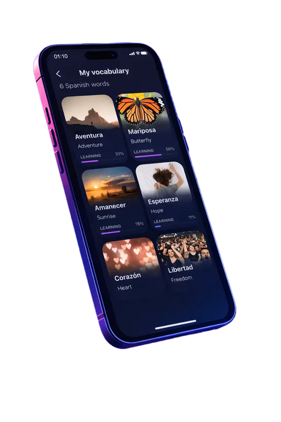 VibeLing app interface